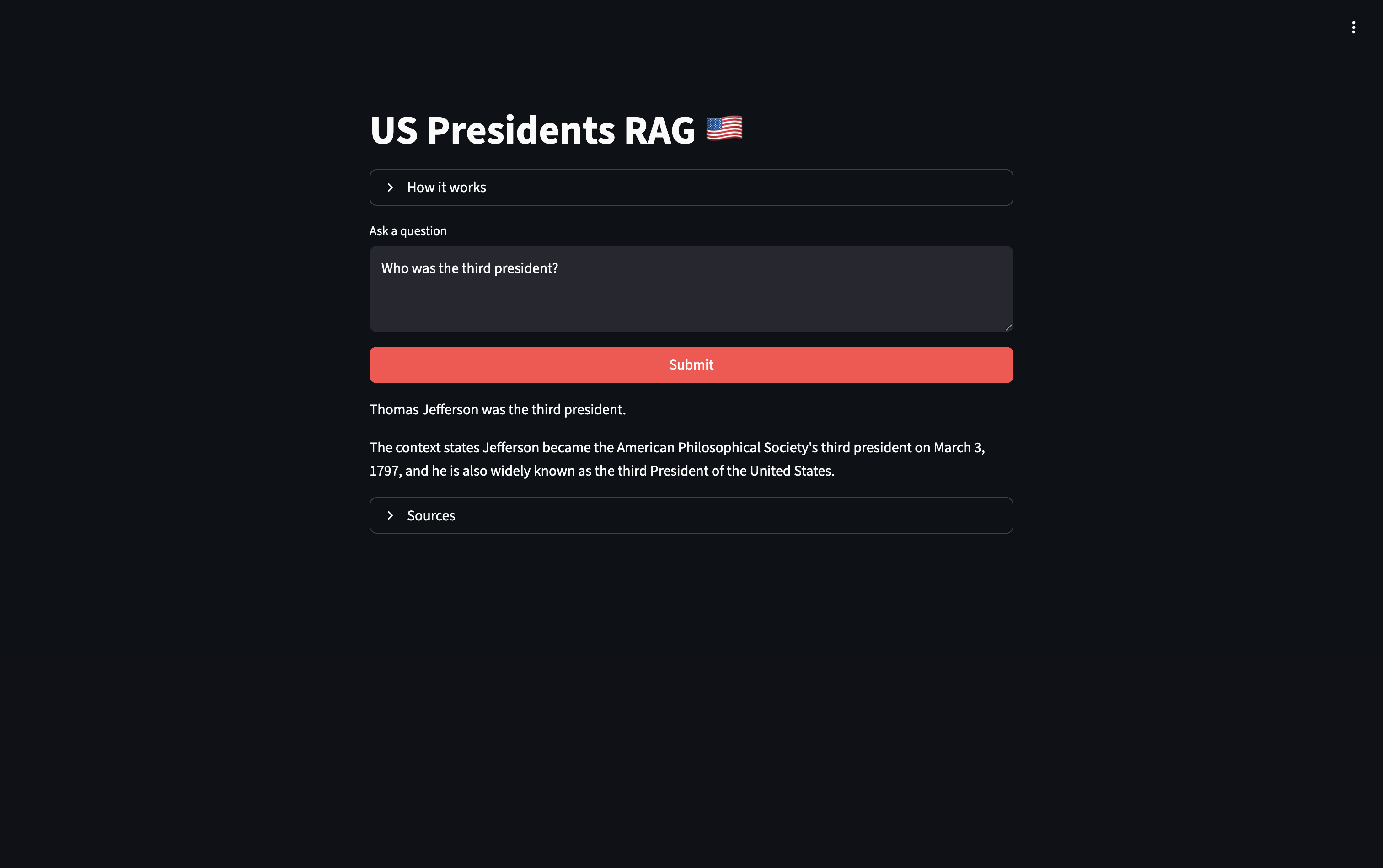 Presidents RAG
